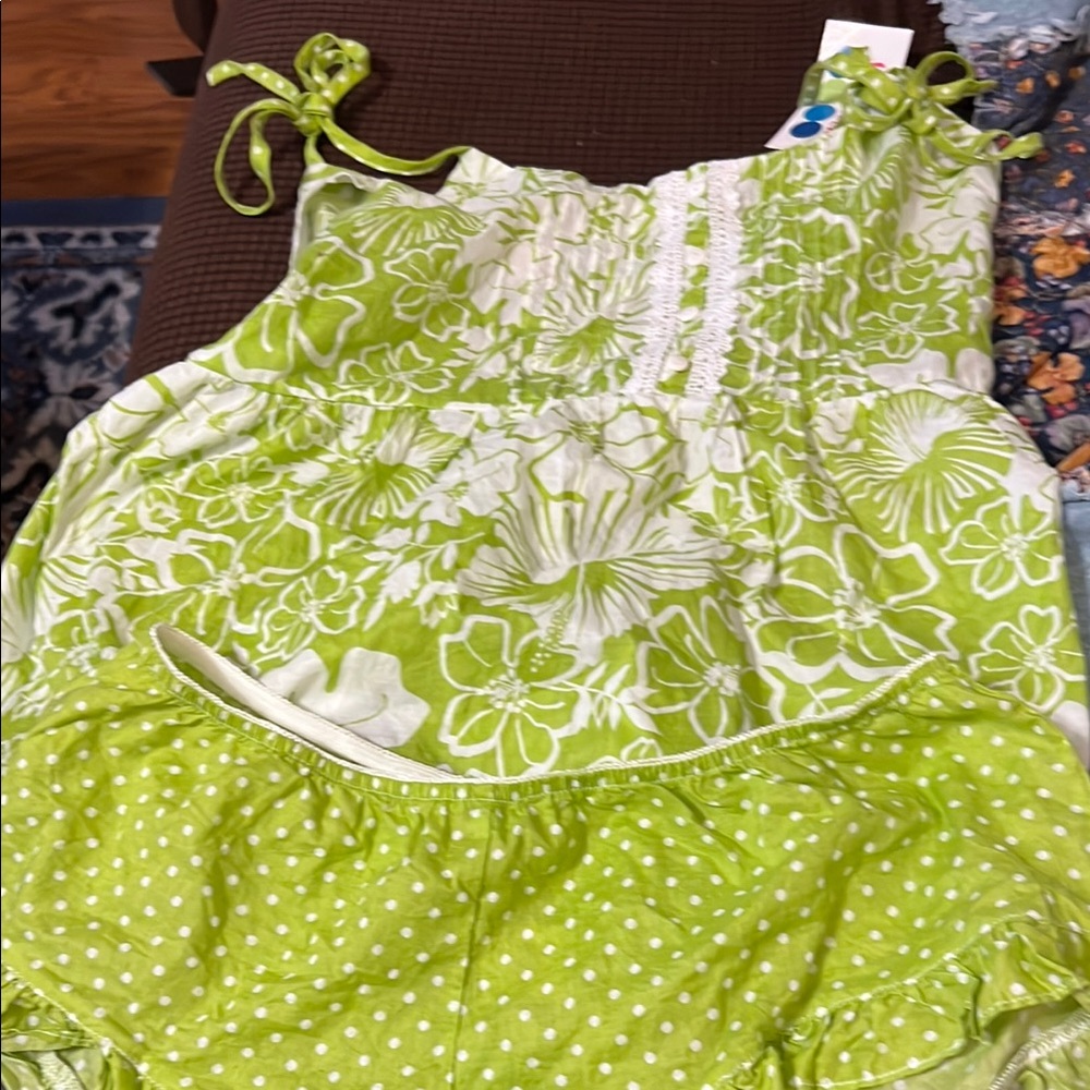 Floral Green Pajama Set